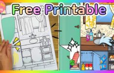 Free Printable Paper Dollhouse #3 Paper Quiet Book The Kitchen | Diy  Coloring Book Making within Quiet Book Printable Paper Doll House