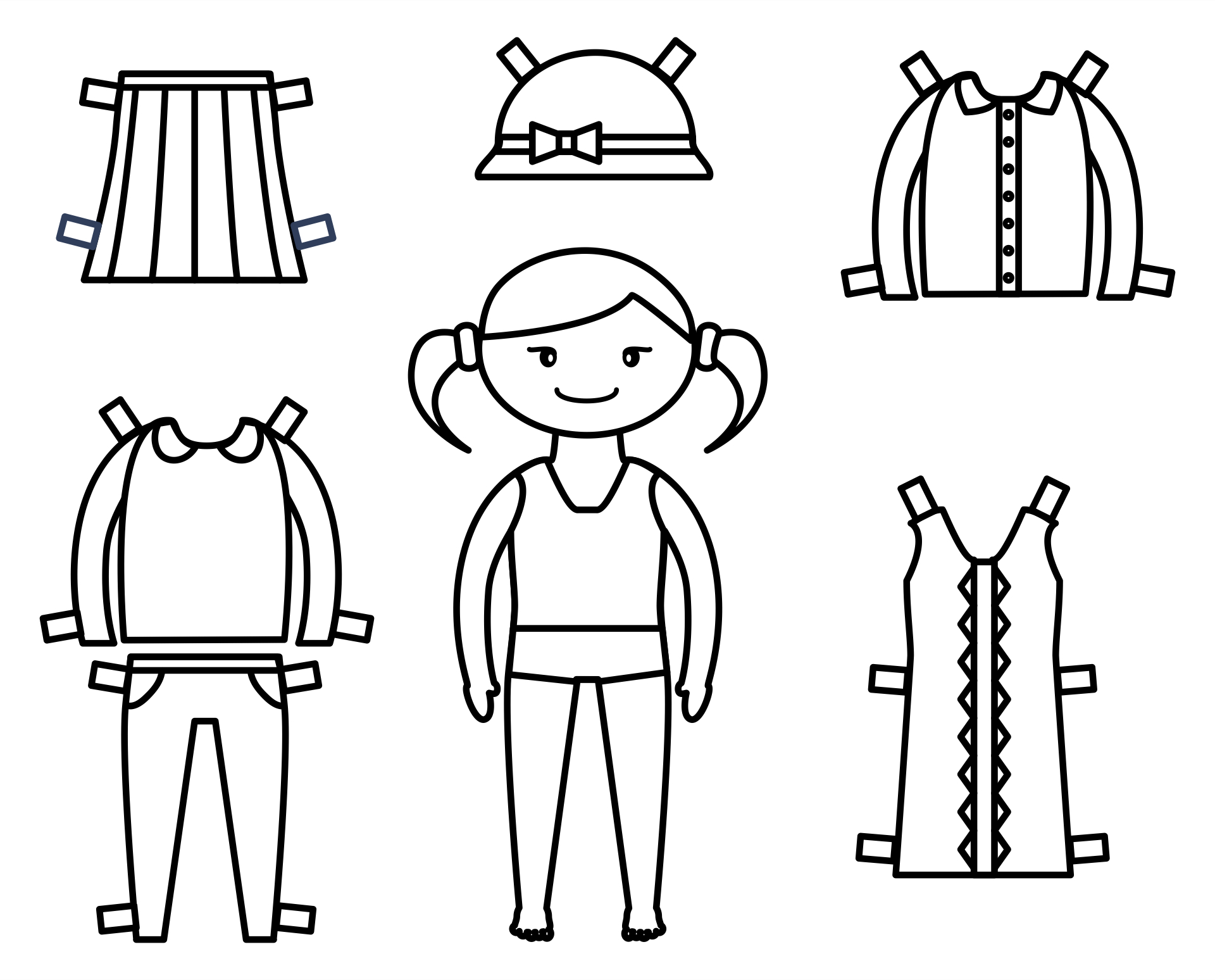 Free Printable Paper Dolls Black And White Clearance intended for Free Printable Paper Dolls Black and White