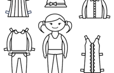 Free Printable Paper Dolls Black And White Clearance pertaining to Paper Doll Template Printable