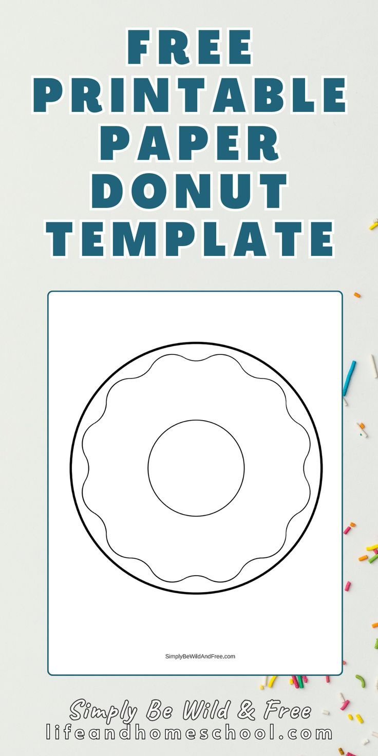 Free Printable Paper Donut Template with regard to Printable Paper Donut Template