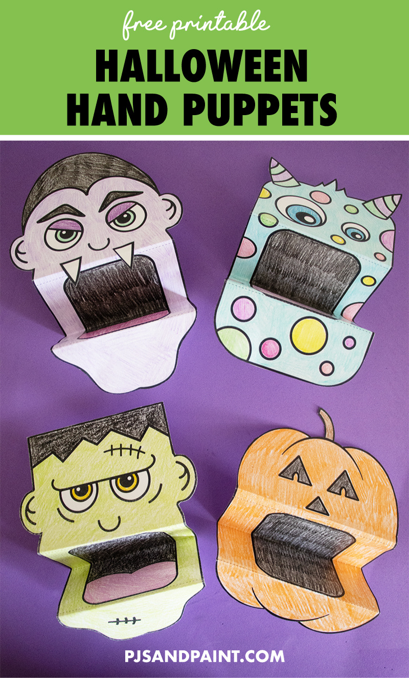 Free Printable Paper Halloween Hand Puppets - Pjs And Paint in Halloween Printable Paper