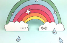 Free Printable Paper Rainbow With Coloring Option inside Rainbow Printable Paper