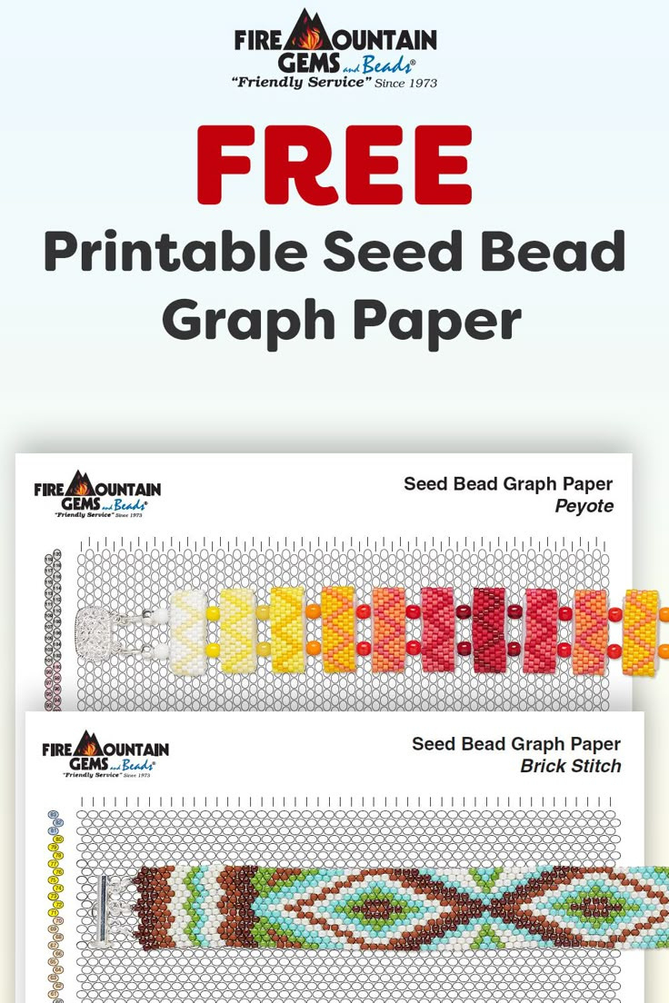 Free Printable Seed Bead Graph Paper with Free Printable Bead Loom Graph Paper