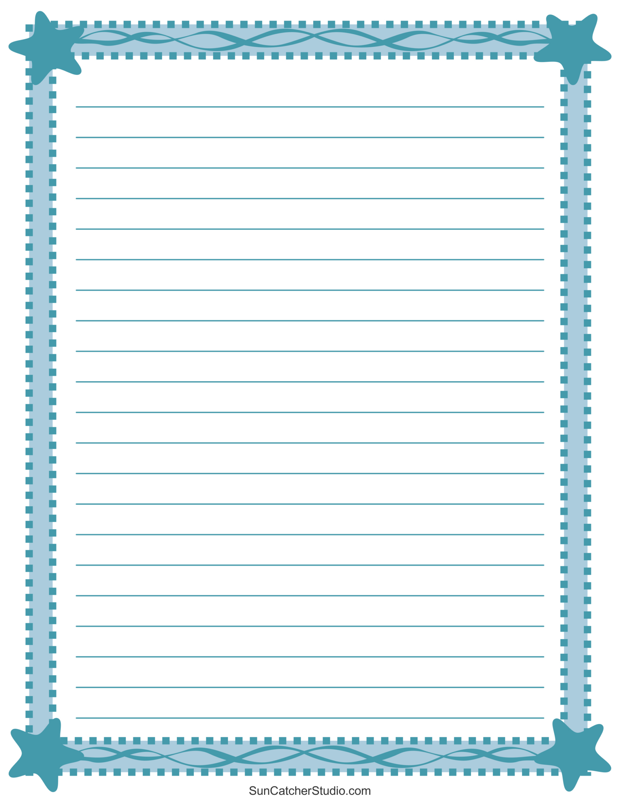 Free Printable Stationery And Lined Letter Writing Paper – Free throughout Printable Paper Frames
