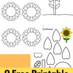 Free Printable Sunflower Pdf Template   Throughout Printable Paper Sunflower Template