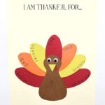 Free Printable Thankful Turkey Craft Template For Kids   The Craft Intended For Printable Paper Turkey