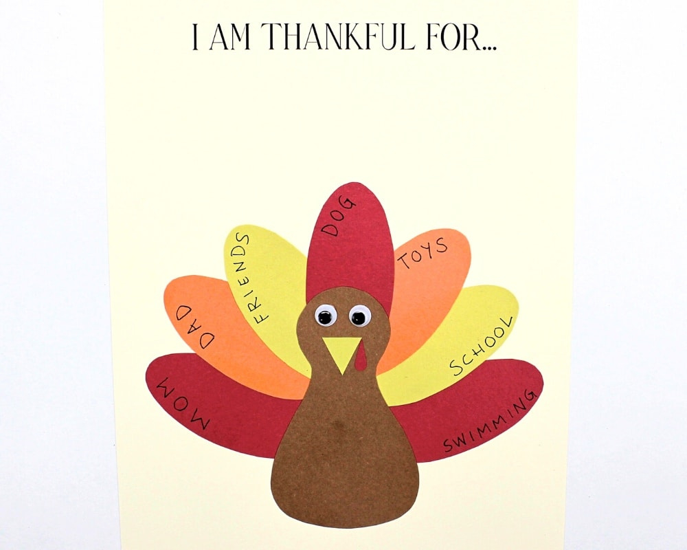 Free Printable Thankful Turkey Craft Template For Kids - The Craft intended for Printable Paper Turkey