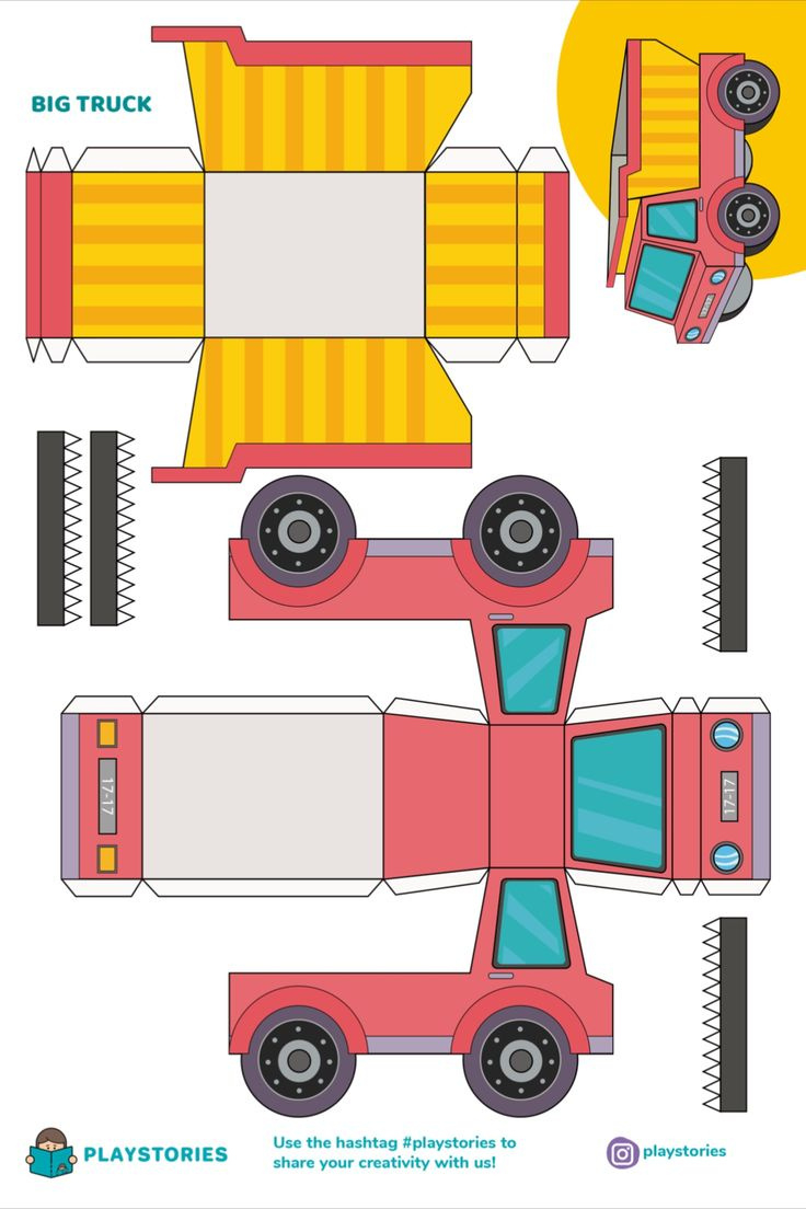 Free Printable Truck Craft with regard to Printable Paper Truck Template