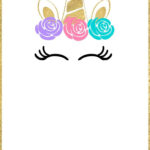 Free Printable Unicorn Invitations Template   Paper Trail Design Regarding Unicorn Printable Paper