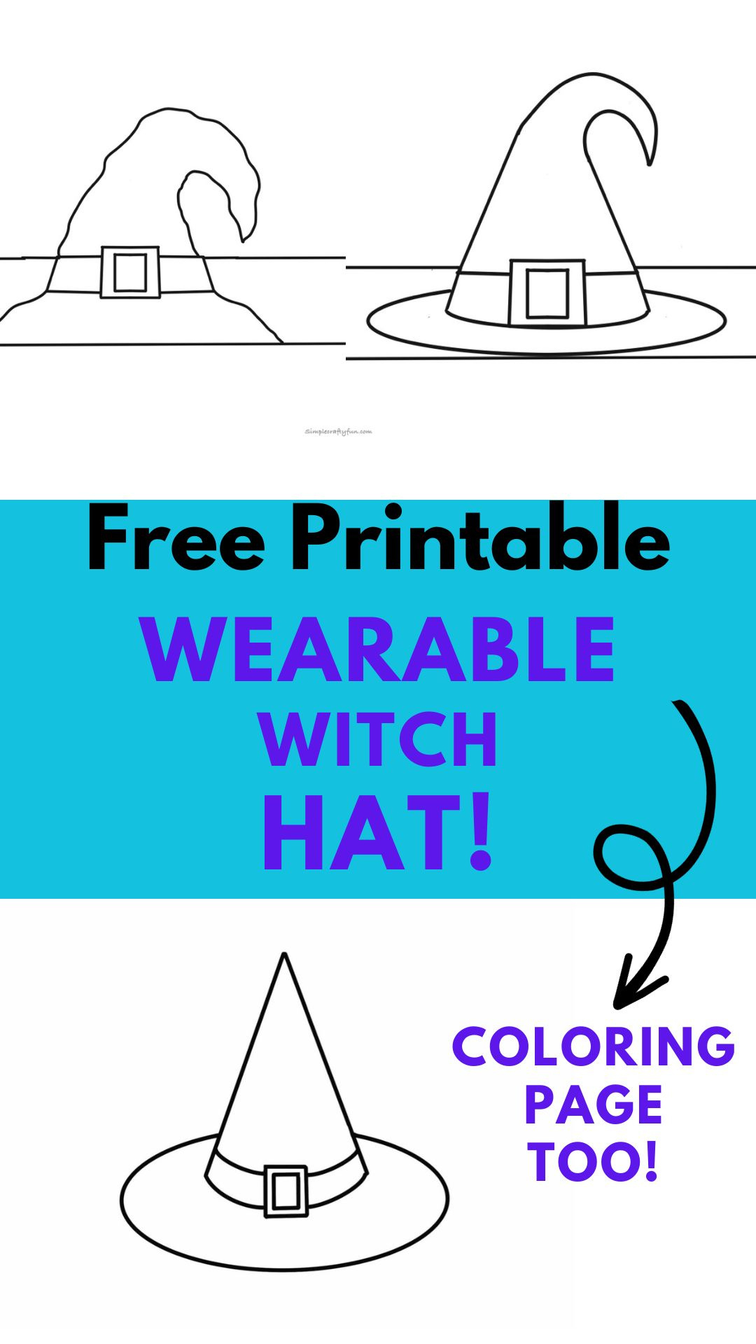 Free Printable Witch Hat Craft Template - intended for Printable Paper Witch Hat Template