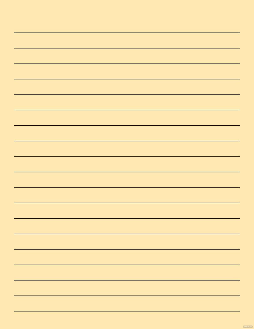 Free Simple Notebook Paper Template In Illustrator, Word, Pages pertaining to Yellow Paper Printable