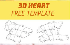 Free Template To Make Paper 3D Heart For Your Valentine with regard to Printable Paper Heart