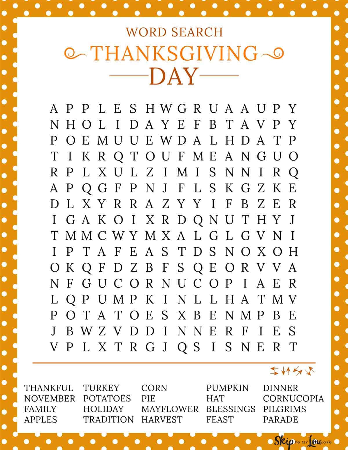 Free Thanksgiving Printables. | Skip To My Lou inside Thanksgiving Printable Paper