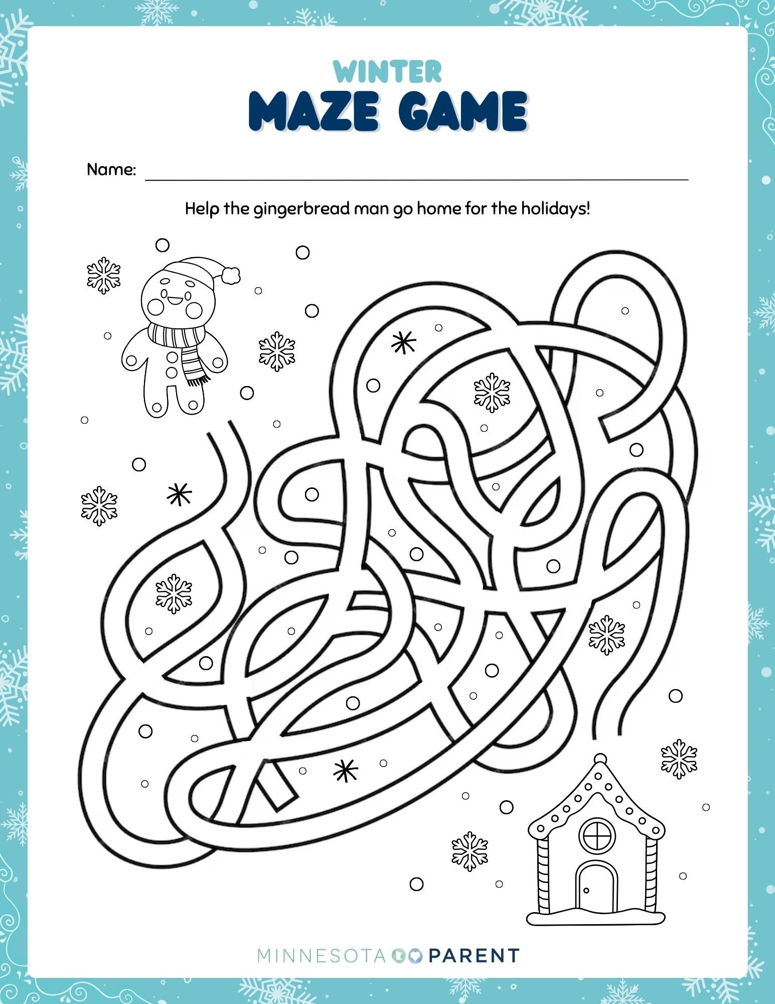 Free Winter Printables And Activity Pages For Kids - Minnesota Parent throughout Printable Paper Activities
