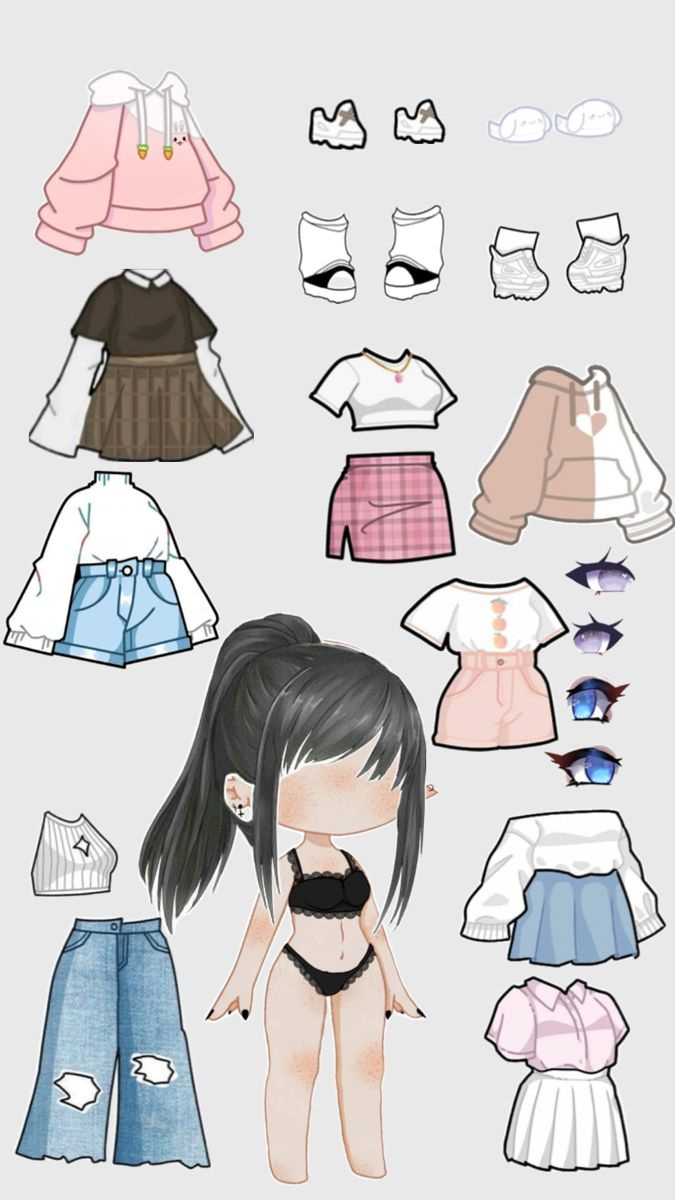 Gacha Life in Printable Paper Doll Gacha Life