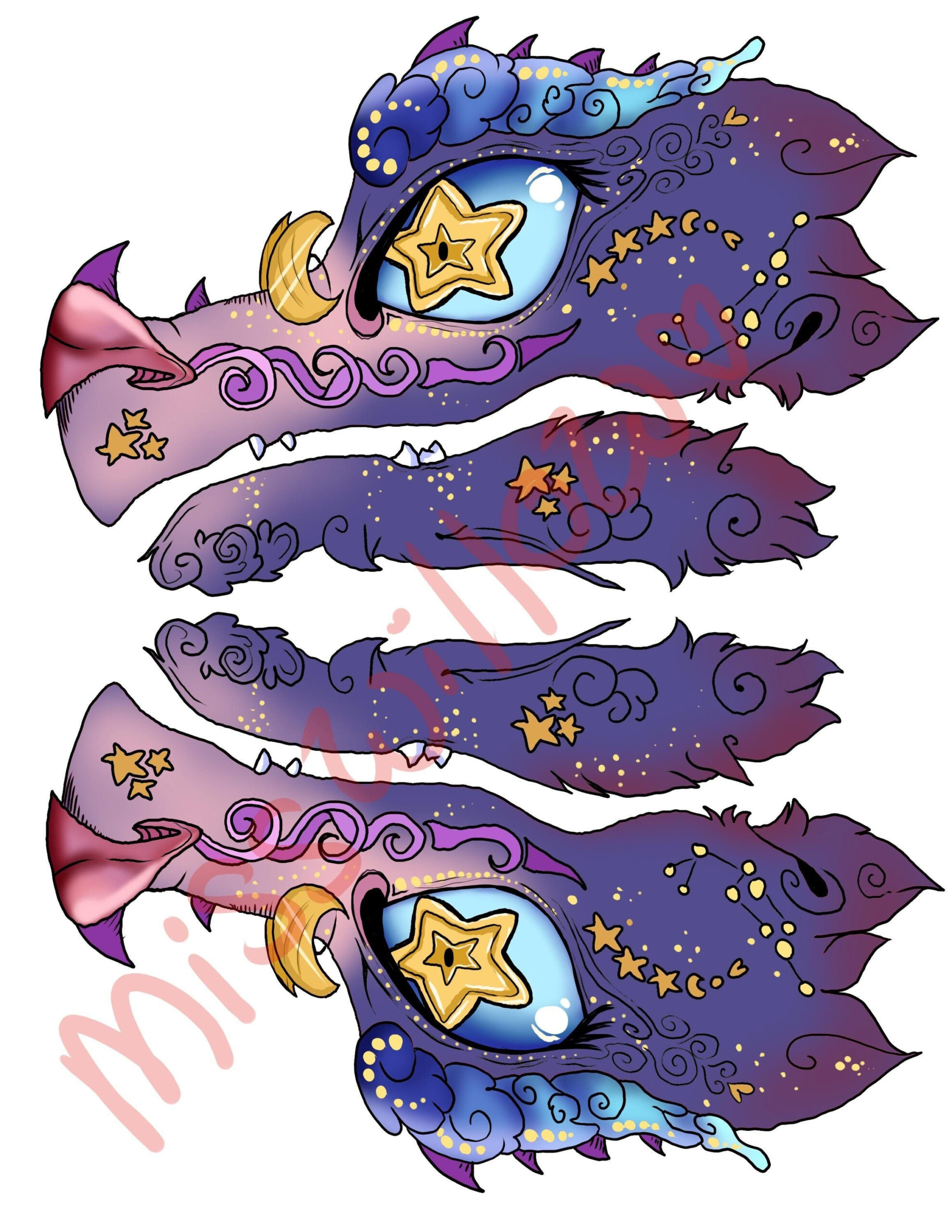 Galaxy Printable Paper Dragon Puppet Template Base Pattern within Printable Paper Dragon Ideas