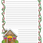 Gingerbread Printable Border Paper With And Without Lines | A To Z For Free Printable Paper With Border