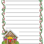 Gingerbread Printable Border Paper With And Without Lines | A To Z Within Printable Paper With Border
