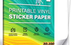 Glossy Matte 8.5"X11" Printable Vinyl Sticker Paper For Inkjet for Printable Vinyl Sticker Paper Waterproof