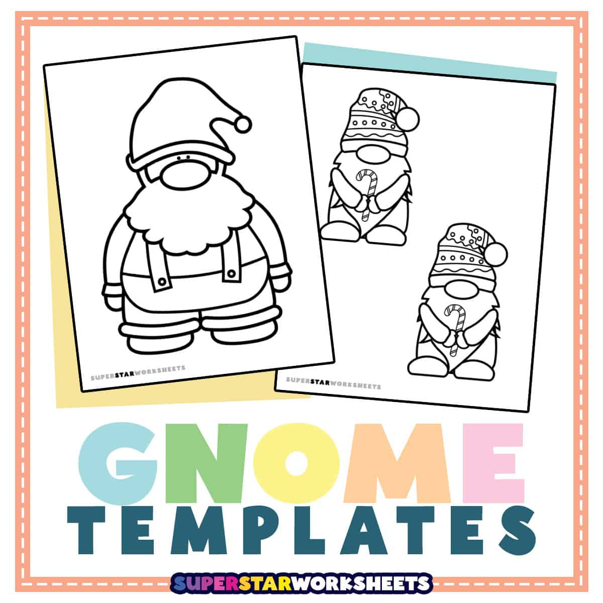 Gnome Templates - Superstar Worksheets intended for Printable Paper Gnome Pattern Free