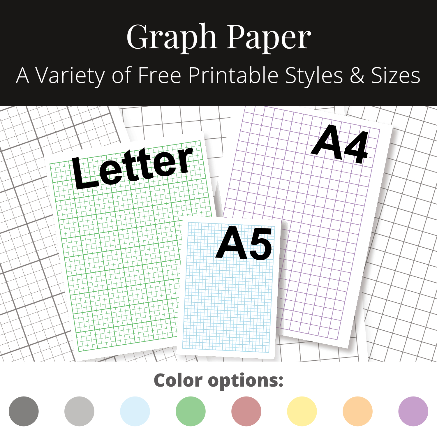 Graph Paper Free Printables - Letter, A4, And A5 Sizes in A5 Grid Paper Printable
