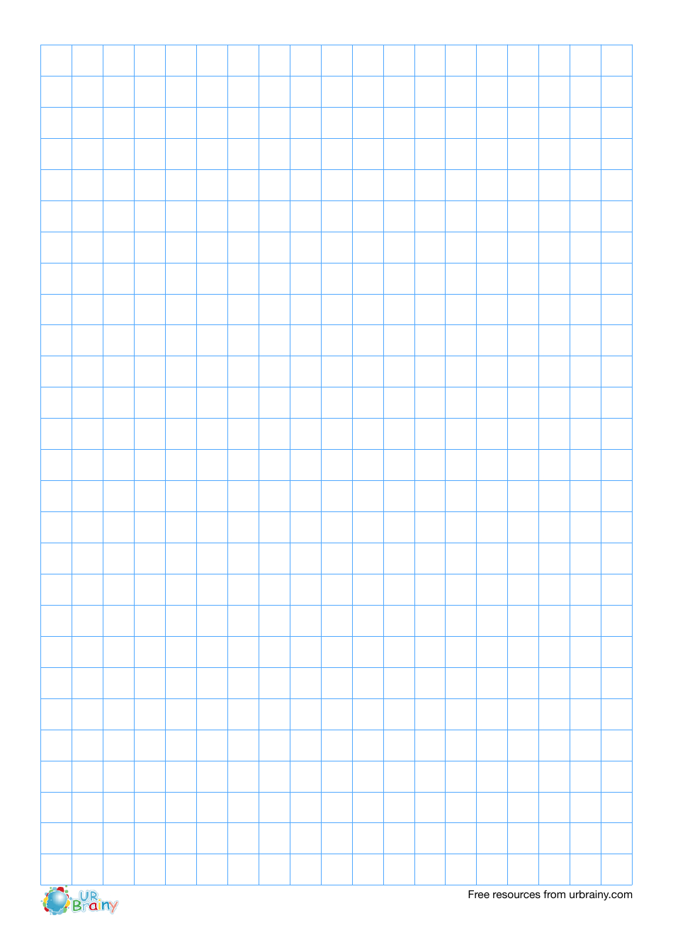Graph Paper Template - 1Cm Squares Blue Download Printable Pdf regarding Graph Paper 1Cm Printable