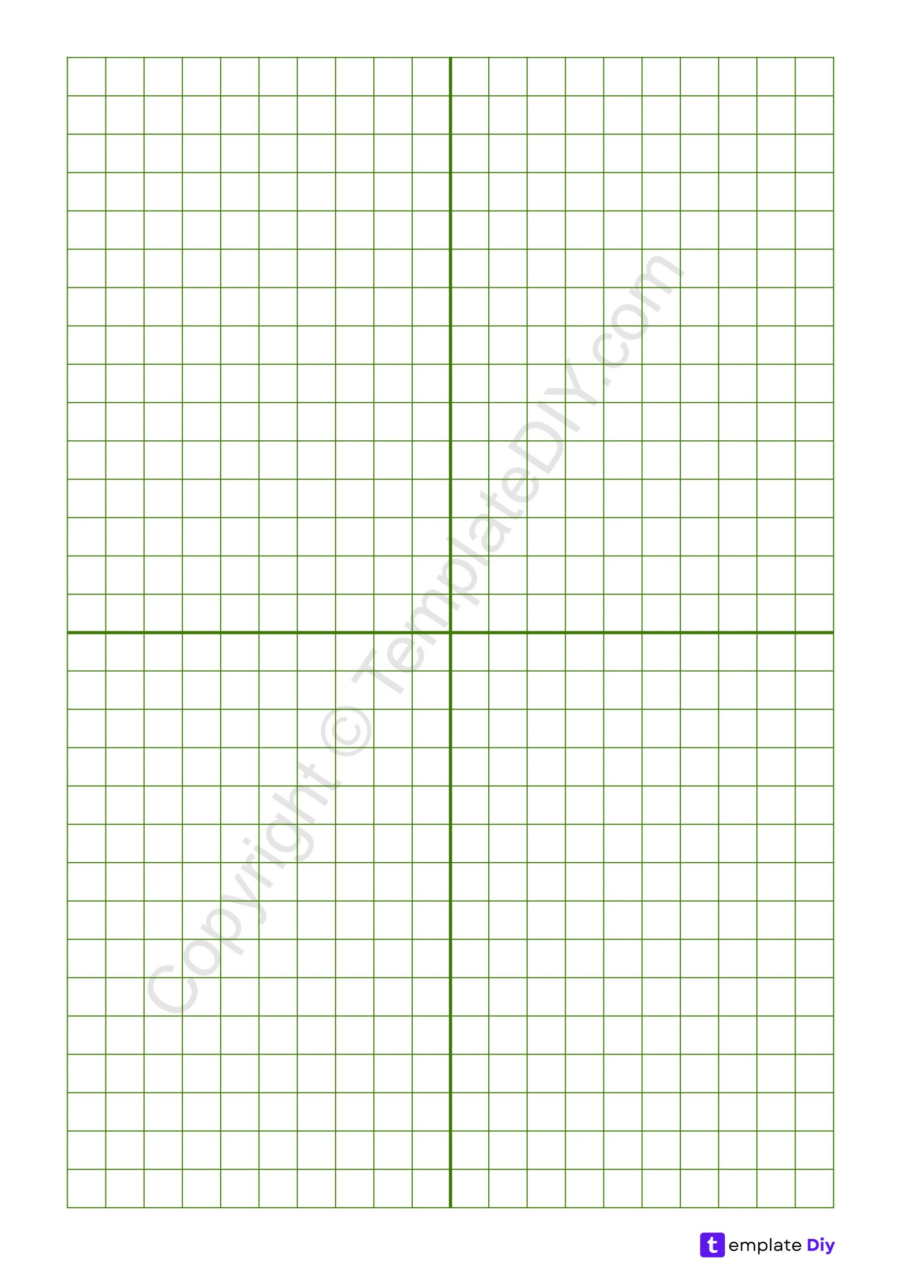 Green Graph Paper/Grid Paper Printable Template In Pdf for Printable Green Graph Paper