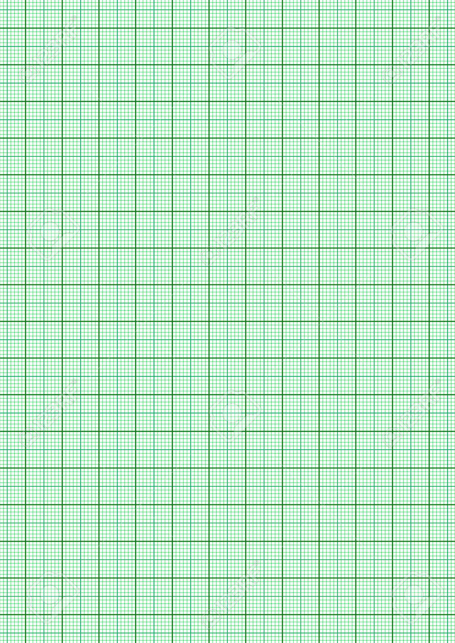 Green Grid Lines A4 Paper Size Used In Drawing Work Stock Photo with Green Graph Paper Printable