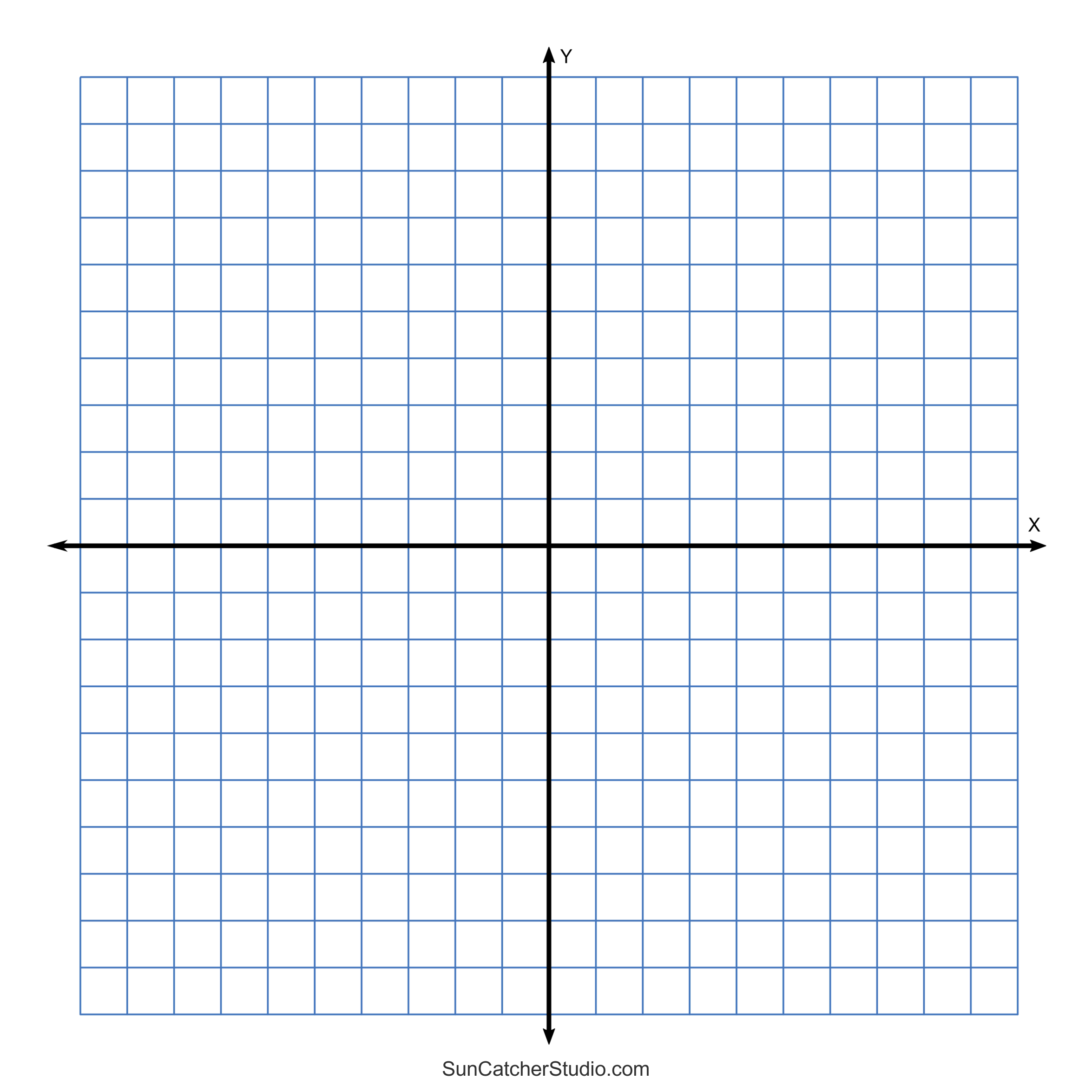 Grid Paper (Printable 4 Quadrant Coordinate Graph Paper Templates in Graph Paper Printable with Axis