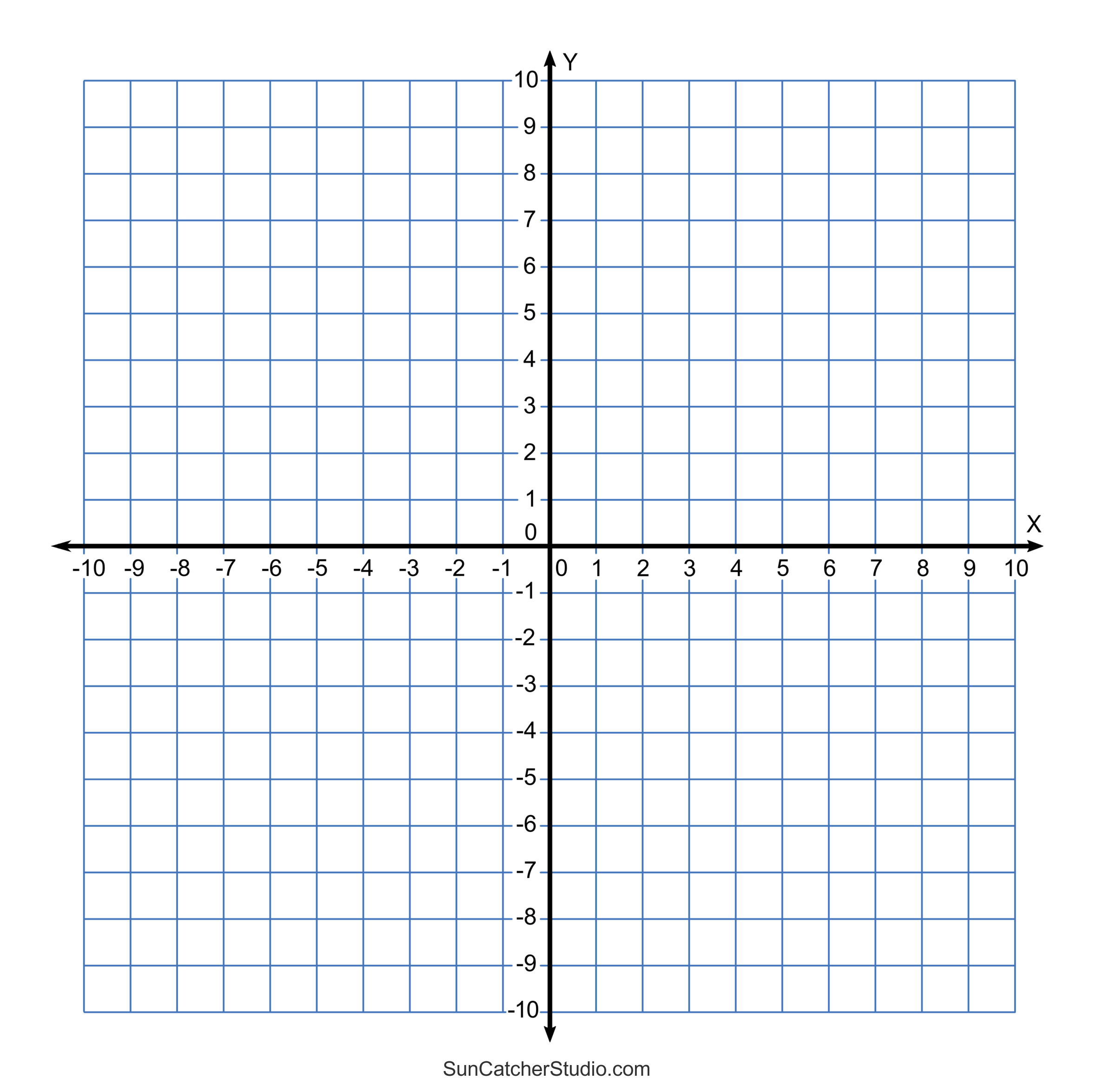 Grid Paper (Printable 4 Quadrant Coordinate Graph Paper Templates inside Printable X Y Graph Paper