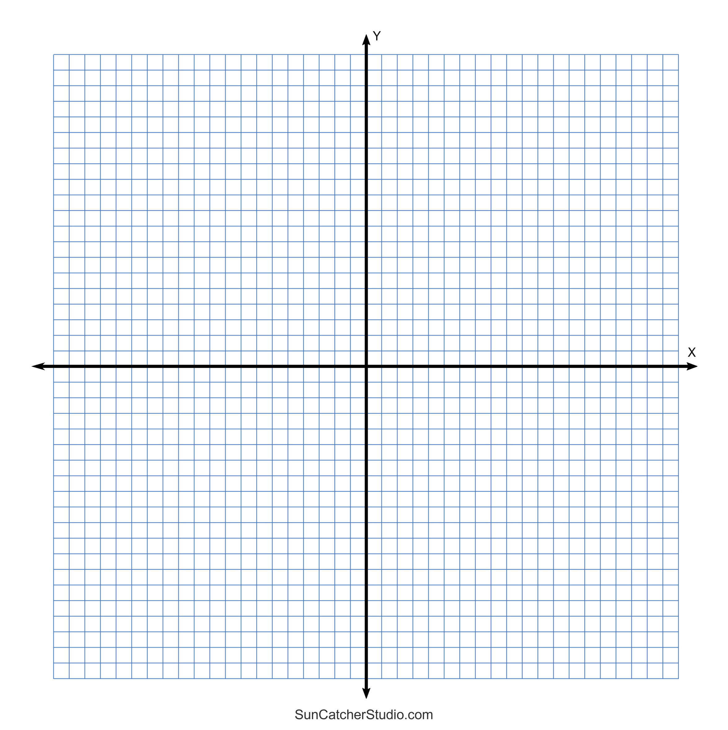 Grid Paper (Printable 4 Quadrant Coordinate Graph Paper Templates throughout Mini Graph Paper Printable