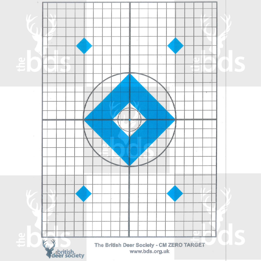 Grouping And Zeroing Target A4 Size - The British Deer Society for Zeroing Target Paper Printable
