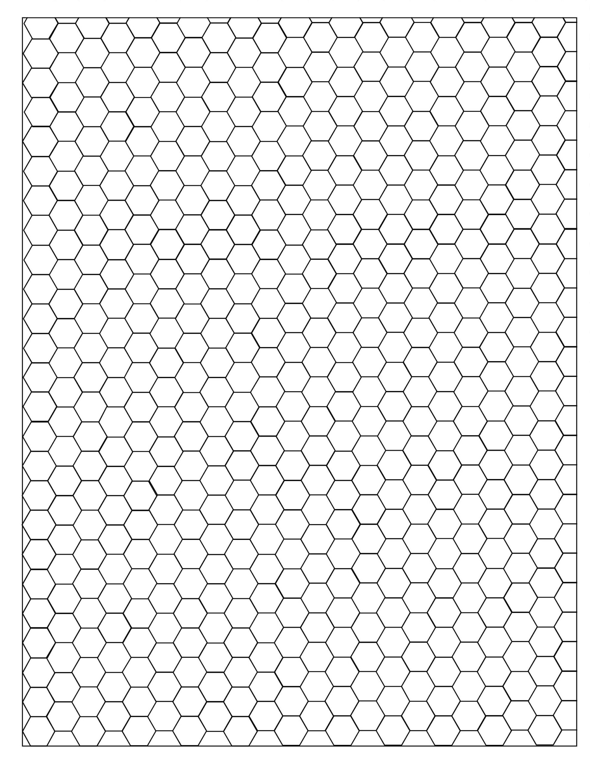 Half-Inch Hex Graph Paper - Etsy Uk intended for Printable Hex Grid Paper