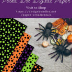 Halloween Polka Dot Digital Paper For Crafts & Background Pertaining To Polka Dot Printable Paper