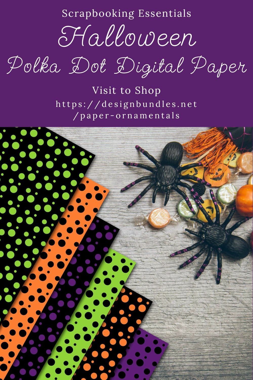 Halloween Polka Dot Digital Paper For Crafts &amp;amp; Background pertaining to Polka Dot Printable Paper