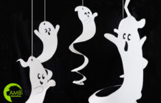 Halloween Swirly Ghosts Printable - Ambillustrations within Printable Paper Ghost