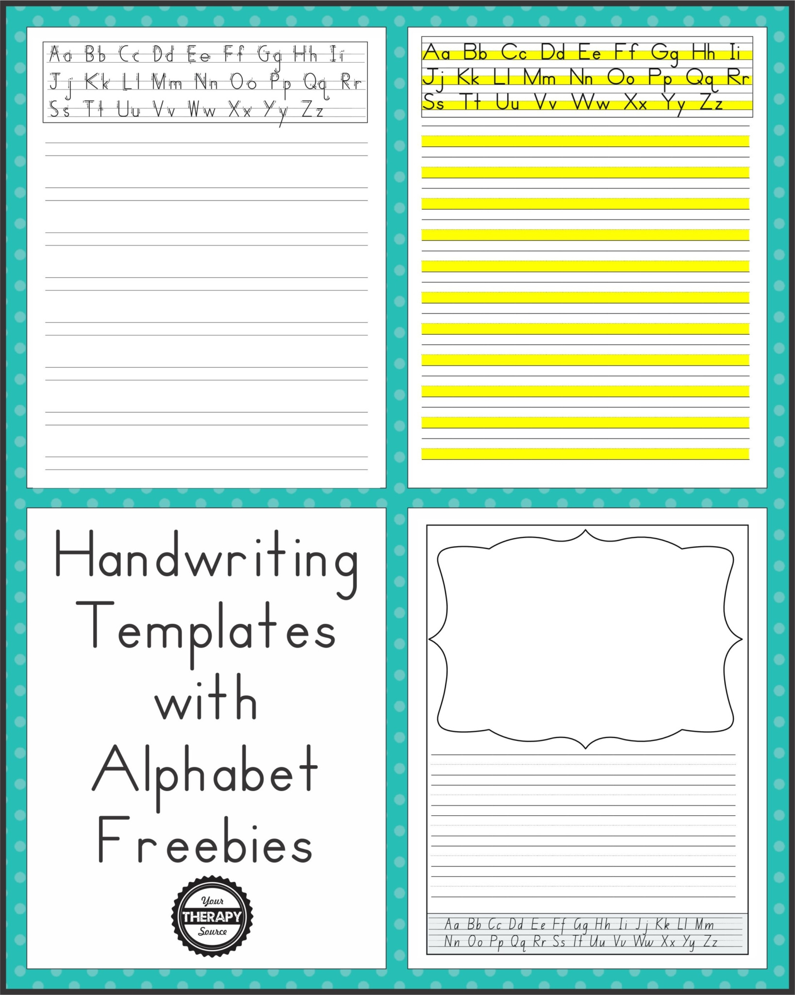 Handwriting Paper Printable - Free - Your Therapy Source inside Handwriting Without Tears Printable Paper Free