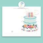 Happy Happy Birthday Printable Card, 5X7   Lauras Crafty Life With Regard To Happy Birthday Printable Paper