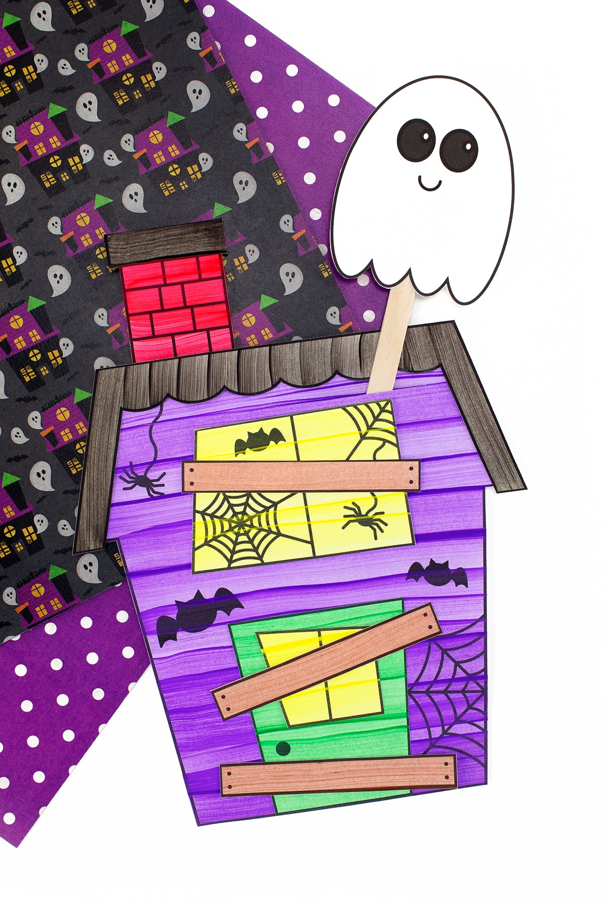 Haunted House Template - Fireflies And Mud Pies regarding Printable Paper Haunted House Template