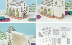 Hazel Fisher Creations: Printable Christmas Church throughout Free Printable Paper Church Template