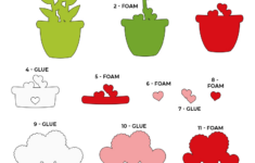 Heart Shaped Flowers For Valentine'S Day - Craft With Sarah within Printable Paper Heart Flower Craft Template