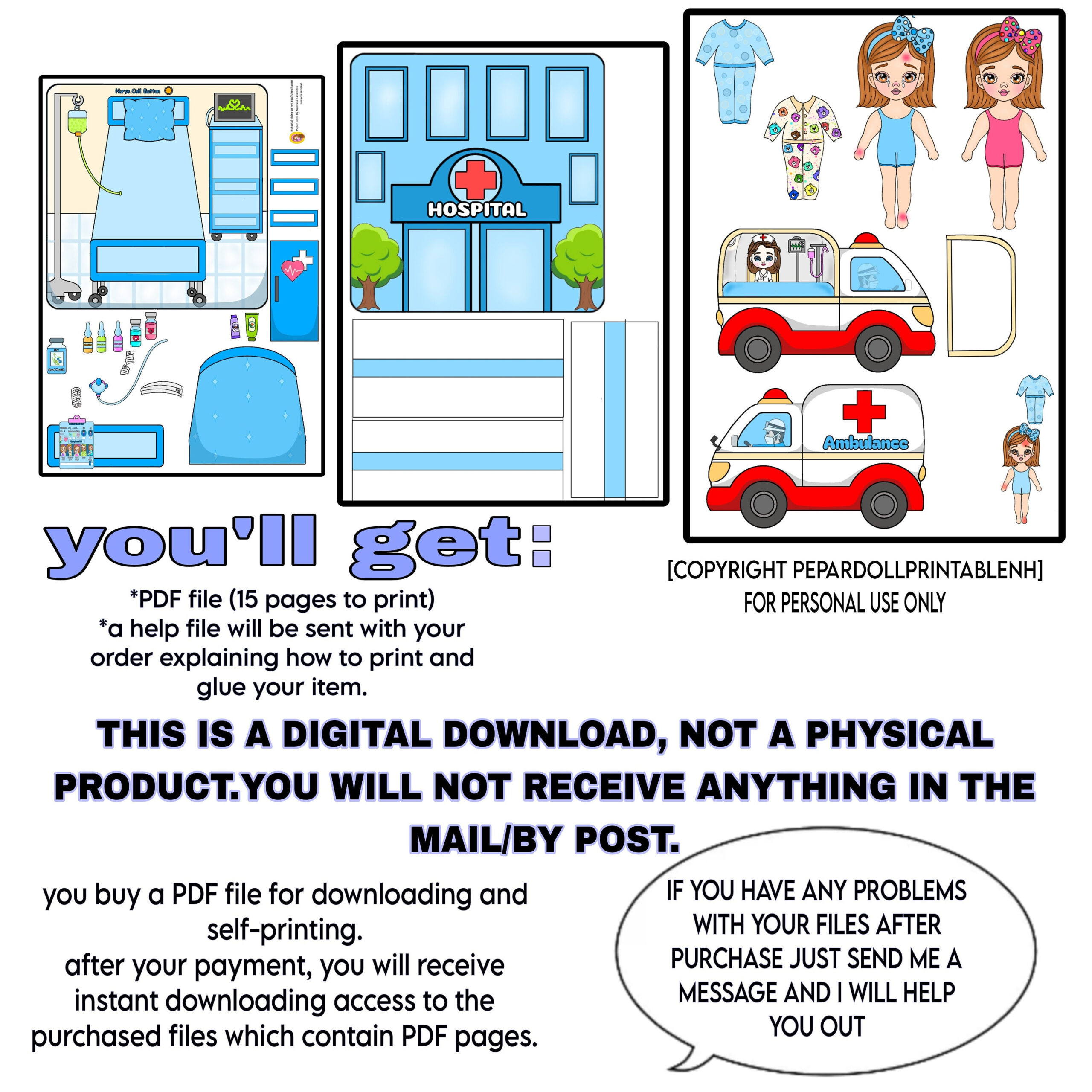 Hospital Paper Doll Busy Book: Diy Craft, Learning Activities pertaining to Printable Paper Hospital