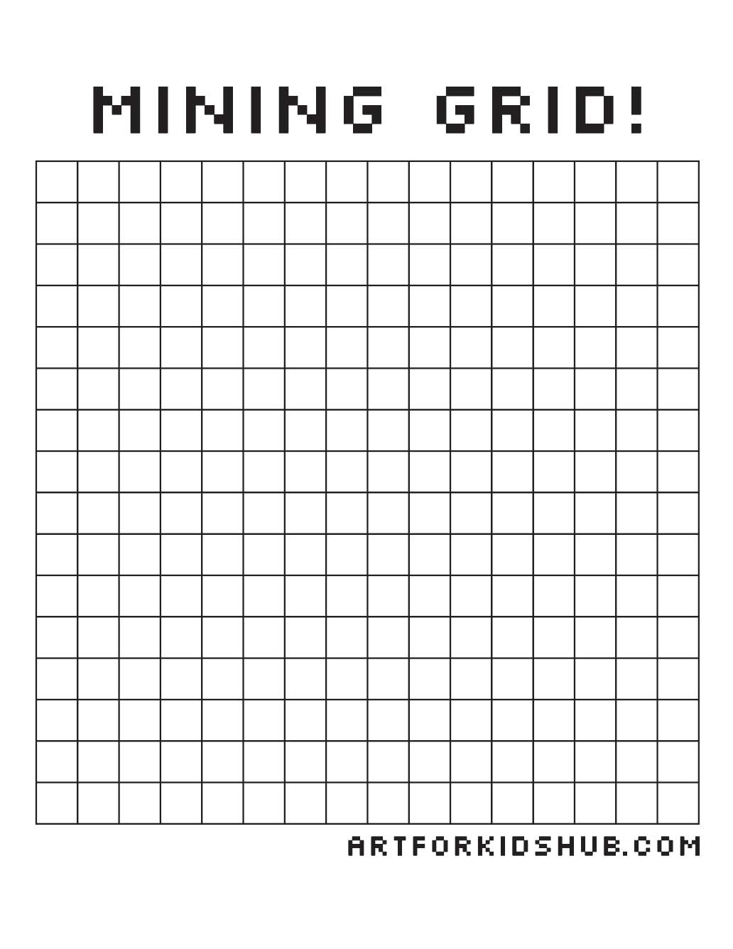 How To Draw A Minecraft Pickaxe - Art For Kids Hub - regarding Minecraft Grid Paper Printable