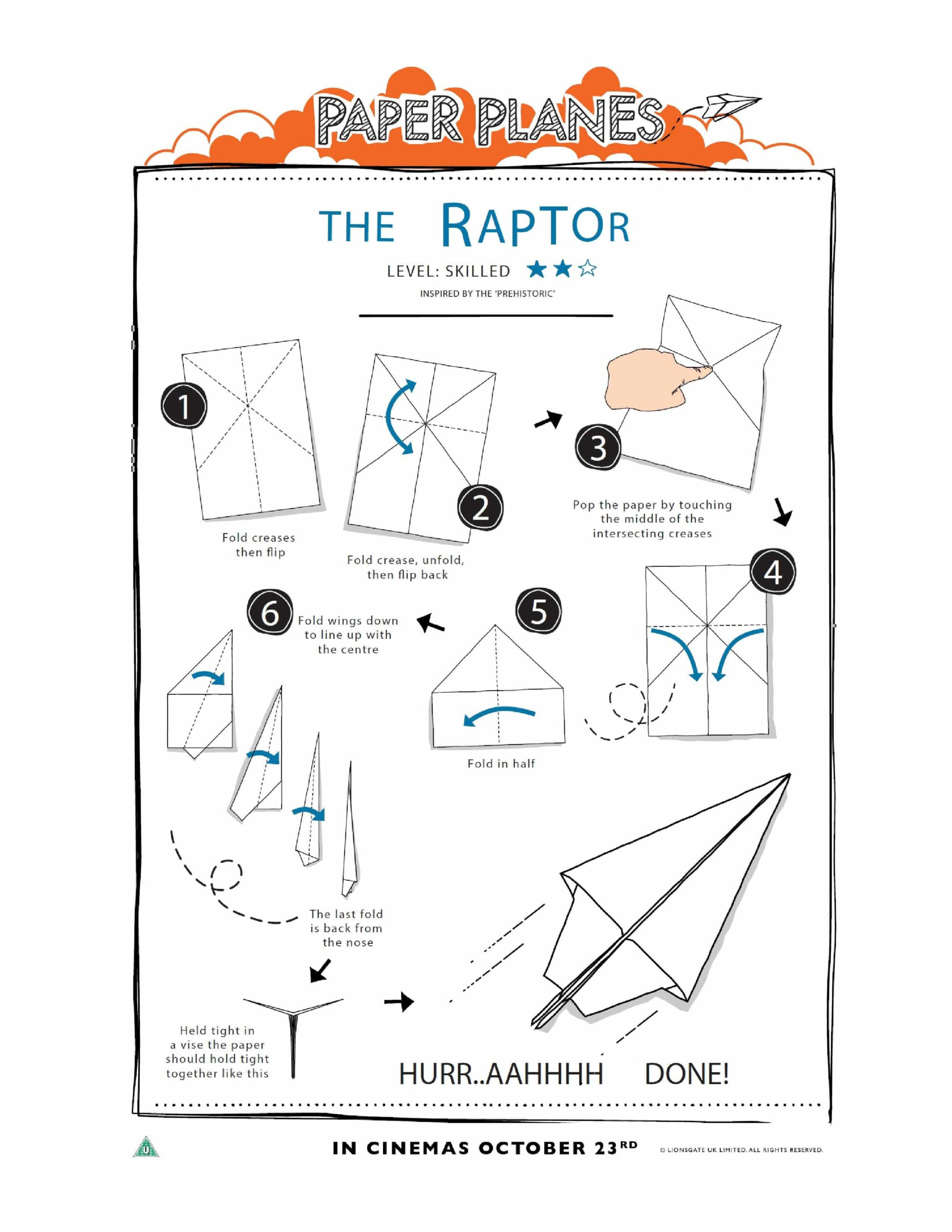 How To Fold Paper Planes (With Free Printable Folding Plans) - In in Printable Paper Airplane Instructions