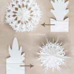 How To Make 3D Paper Bag Snowflakes Using Lunch Bags   Cuckoo4Design With Free Printable Paper Bag Snowflake Template