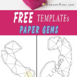 How To Make 3D Paper Gems Collection, Free Templates And Tutorial Pertaining To Printable Paper Gem Template