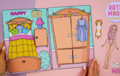 How To Make A Paper Dollhouse + Printables | Katemade for Printable Paper Doll House Template