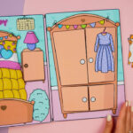 How To Make A Paper Dollhouse + Printables | Katemade Pertaining To Printable Paper Doll House Bedroom