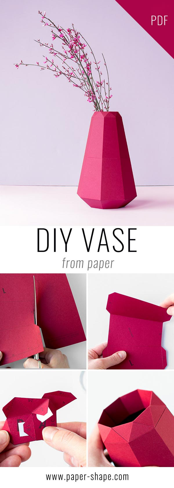 How To Make A Paper Flower Vase Sleeve (Very Easy With Template with regard to Printable Paper Vase