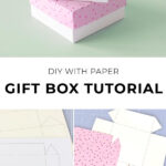 How To Make A Paper Gift Box [Template]   Papershape Within Printable Paper Gift Box
